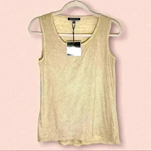NWT Melanie Lyne Oatmeal Mesh Athletic Tank Top